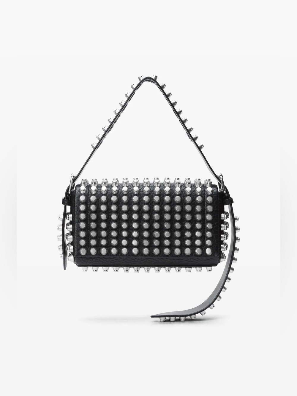 Alexander Wang New Ricco Medium Flap Bag Leather Studded Black